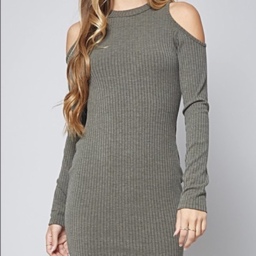 Ribbed Cut Out Dress